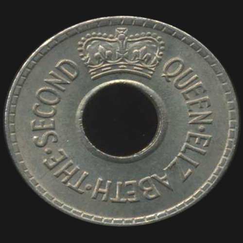 1954 Fiji 1/2 Penny Elizabeth BU MS64+: Excellent Choice Unc; only 228k minted