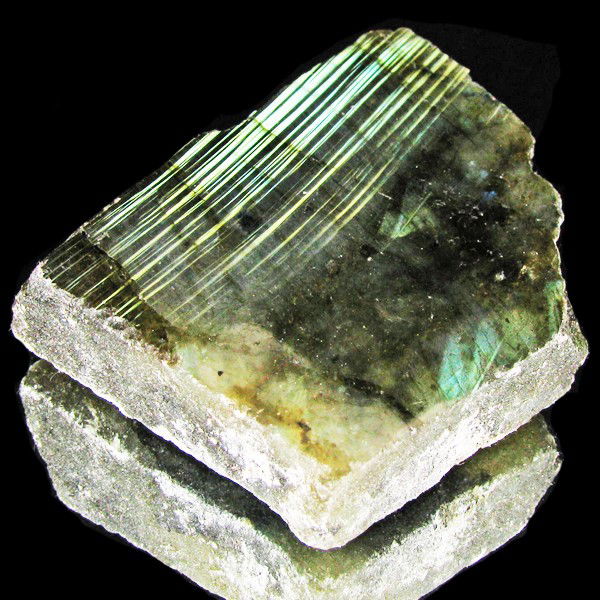 316.70ct Labradorite Polished Slab Peacock Colors: Excellent hi-grade piece; ready for final cutting