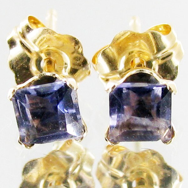 1.17ctw Iolite 10k Gold Earrings: Nice workmanship