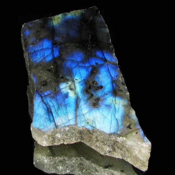 134.05ct Flashy Peacock Color Labradorite Slab: Excellent and well colored; with treatment
