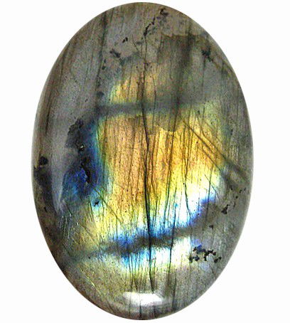75ct Huge Natural Earth Labradorite Gem: Rare natural stone with treatment; well colored with excellent light pattern