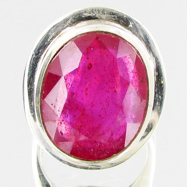 101.48ctw Mozambique Ruby Sterling Ring: Excellent well crafted piece; stone well cut/colored with treatment