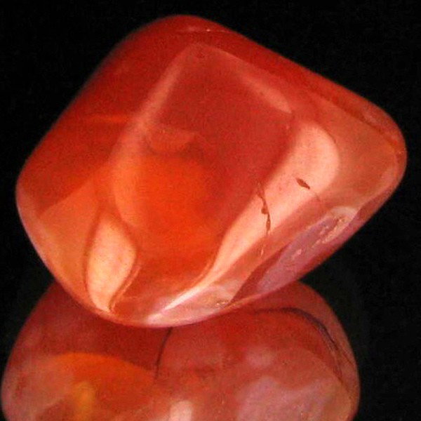 20.75ct Carnelian Freeform Cabochon: Excellent and well colored; with treatment