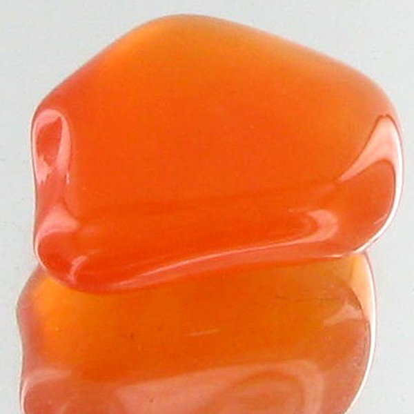 10.65ct Carnelian Freeform Cabochon: Excellent and well colored; with treatment