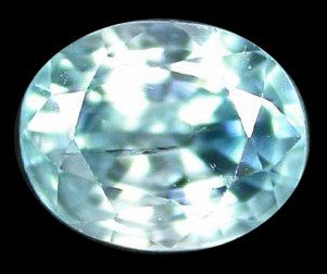1.05ct Fabulous Sea Foam Blue Zircon VS: VERY RARE Cambodian Zircon top grade; RARE COLOR