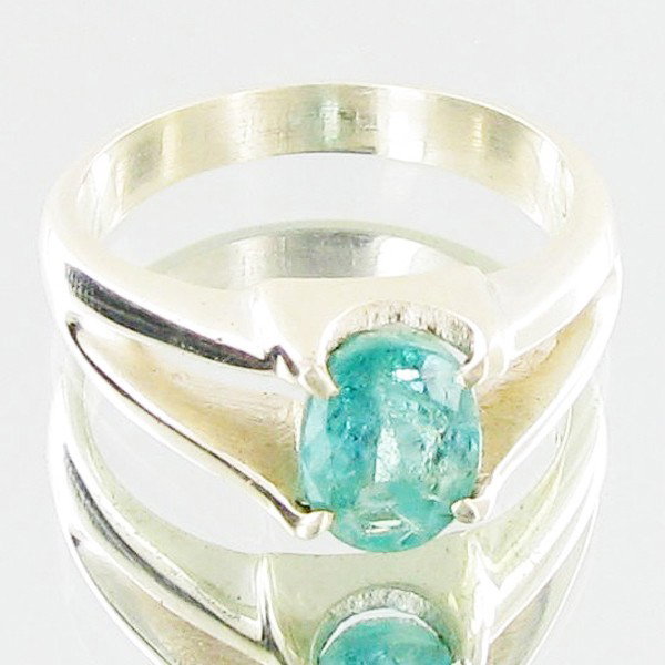 22.95ctw Colombian Emerald Sterling Ring: Excellent well crafted piece; stone well cut/colored with treatment