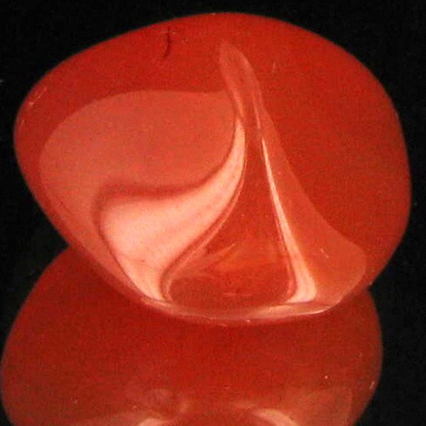 22.6ct Carnelian Freeform Cabochon: Excellent and well colored; with treatment