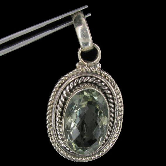 36.5ctw Alexandrite Quartz Garnet Silver Pendant: Excellent well-crafted piece; stones with treatment