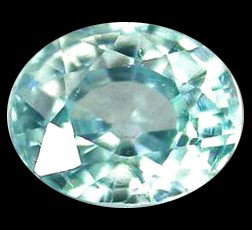 1.2ct VVS Quality Sea Foam Blue Zircon Cambodia: VERY RARE Cambodian Zircon top grade; RARE COLOR