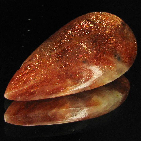33.35ct Vibrant Sunstone Cabochon: Excellent piece; well cut & colored; with treatment