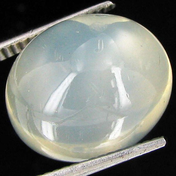 14.80ct Clear Misty Moonstone Cat's Eye Cabochon: Excellent piece; well cut & colored; with treatment