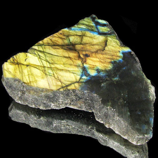 241.15ct Flashy Peacock Color Labradorite Slab: Excellent and well colored; with treatment