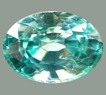 1.55ct Clean Blue Sea Zircon Cambodia Oval VVS: VERY RARE Cambodian Zircon top grade; RARE COLOR