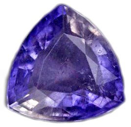 1.9ct Trillion Tanzanite Blue Natural Iolite: rich deep color; extremely clear VS and well cut