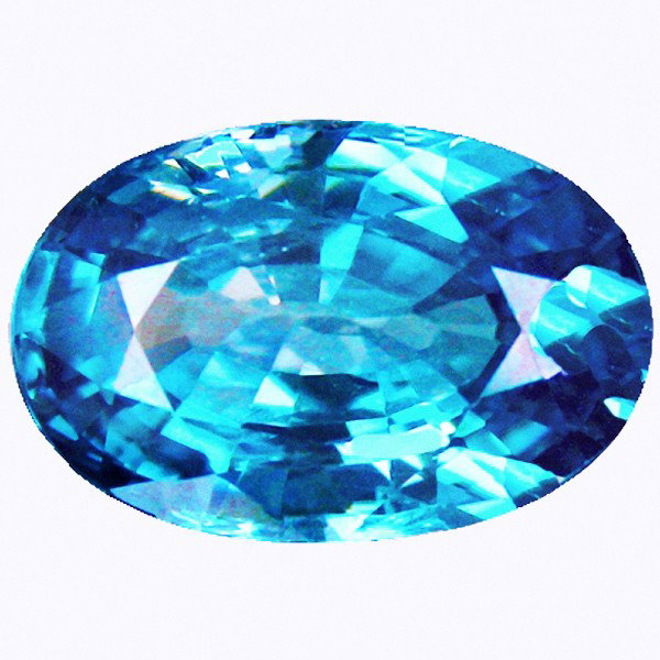 4.27ct Awesome Fire Natural Blue Zircon: Excellent piece; well cut and colored; with treatment