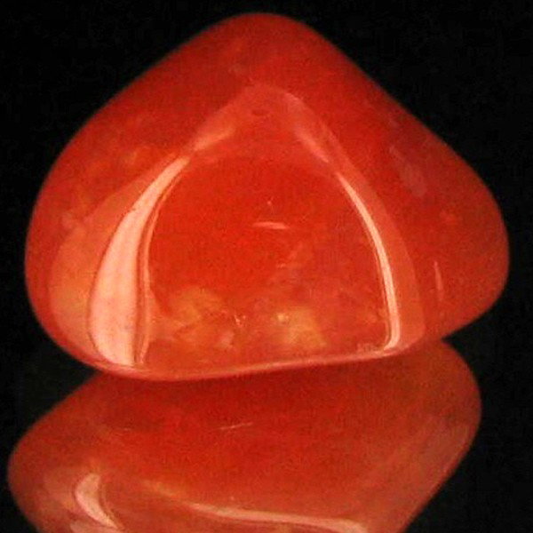 15.65ct Carnelian Freeform Cabochon: Excellent and well colored; with treatment