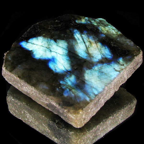 277.15ct Flashy Peacock Color Labradorite Slab: Excellent and well colored; with treatment
