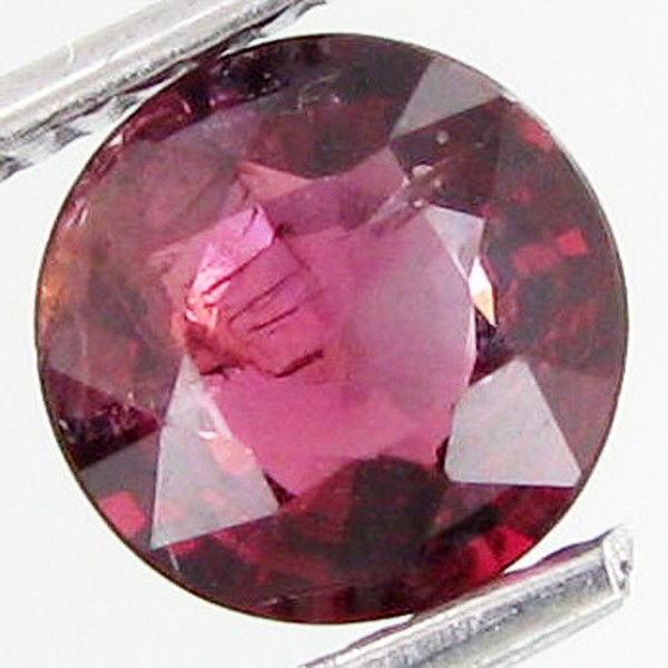 1.20ct Round Gem Violet Red Spinel: Excellent piece; Well cut and colored; with treatment