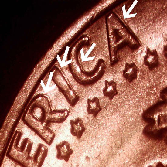 JFK Half Dollar Reverse Error: AU condition with strong reverse doubling