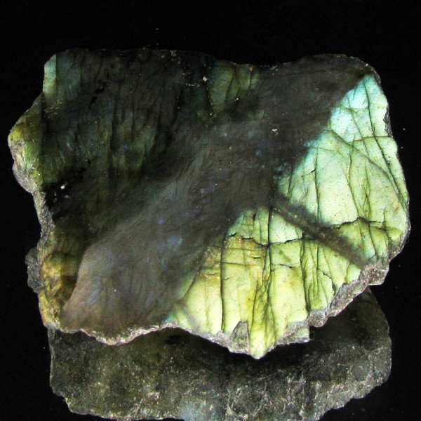 205.35ct Flashy Peacock Color Labradorite Slab: Excellent and well colored; with treatment