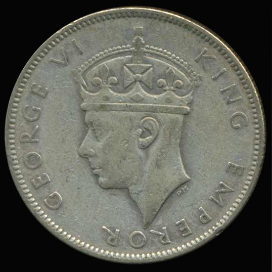 1945 Fiji Florin George VI Hi Grade RARE: Excellent AU/XF; only 100k minted