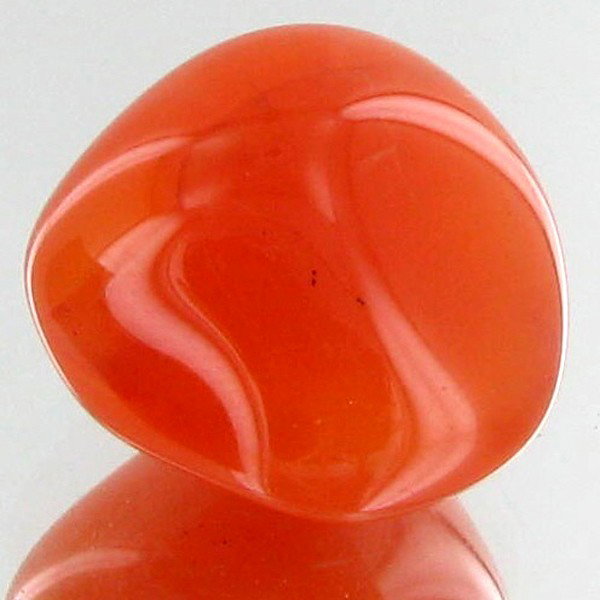 24.45ct Carnelian Freeform Cabochon: Excellent and well colored; with treatment