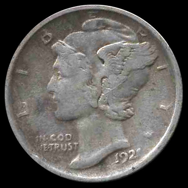 1921 Mercury Dime Higher Grade ERROR: Nice VF+ with doubled date