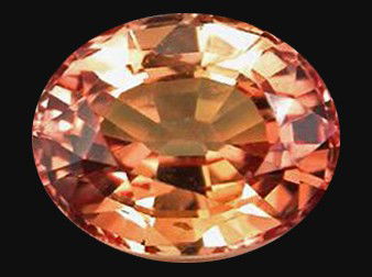 1.47ct Supreme Orange Oval Sapphire Songea: Excellent piece; well cut & colored; with treatment