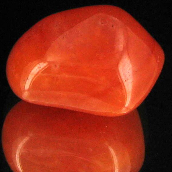 30.45ct Carnelian Freeform Cabochon: Excellent and well colored; with treatment