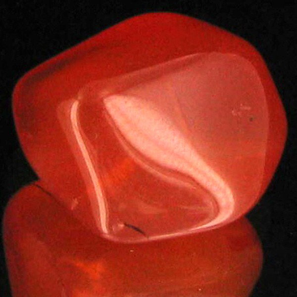 17.05ct Carnelian Freeform Cabochon: Excellent and well colored; with treatment
