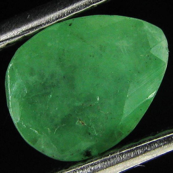 1.2ct Colombian Emerald Pear: Excellent piece; well cut & colored; with treatment