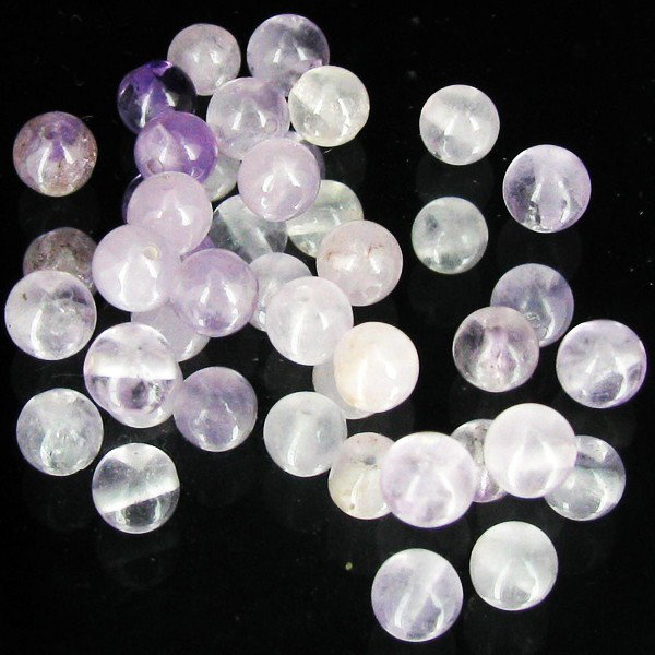 10.9ct Amethyst Round Beads Parcel: Excellent and well colored; with treatment