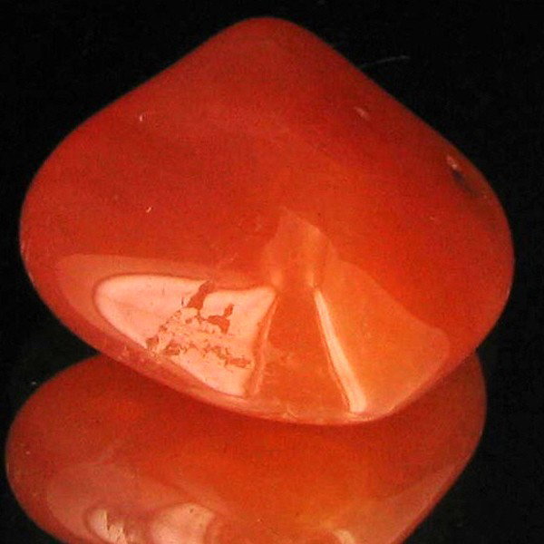 24.75ct Carnelian Freeform Cabochon: Excellent and well colored; with treatment