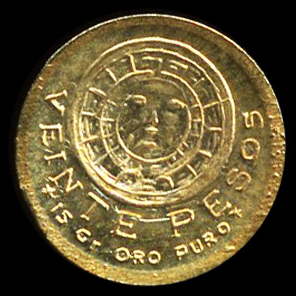 1959 Mexico Aztec Mini Gold Coin 8k: Nice commerative; .13gm