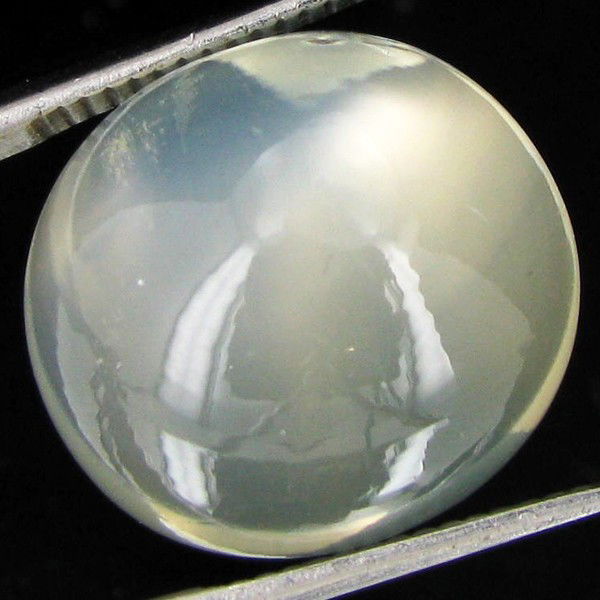 19.50ct Clear Misty Moonstone Cat's Eye Cabochon: Excellent piece; well cut & colored; with treatment