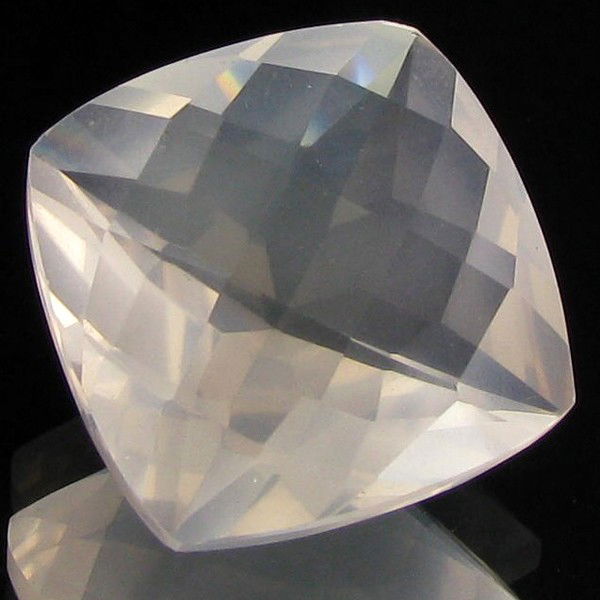 26.90ct Clear Misty Moonstone Cut Cushion: Excellent piece; well cut & colored; with treatment