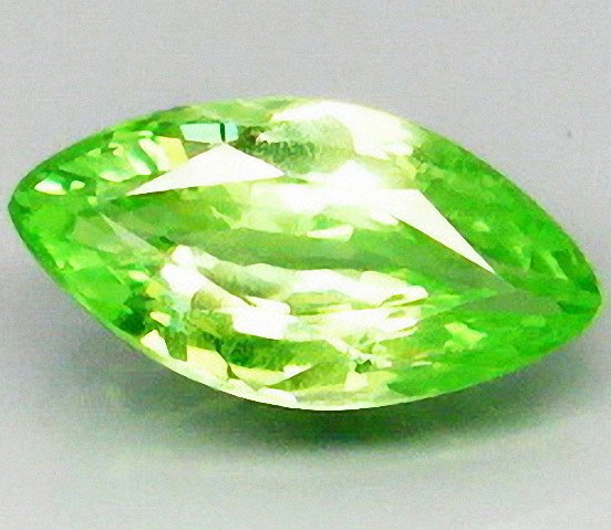 1ct Natural Green Tsavorite Garnet: Excellent piece; Well cut and colored; with treatment
