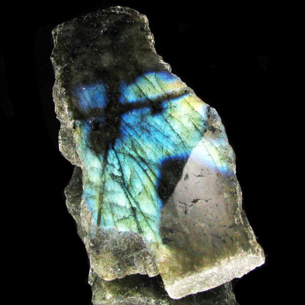 274.1ct Flashy Peacock Color Labradorite Slab: Excellent and well colored; with treatment