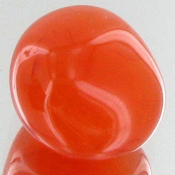 17.5ct Carnelian Freeform Cabochon: Excellent and well colored; with treatment