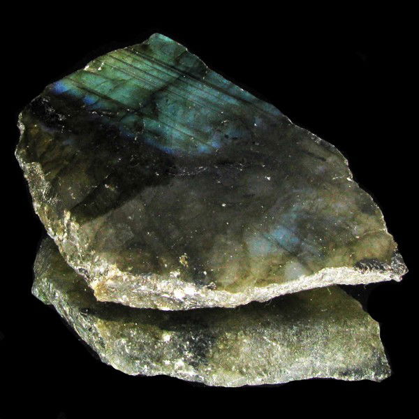 164.45ct Flashy Peacock Color Labradorite Slab: Excellent and well colored; with treatment