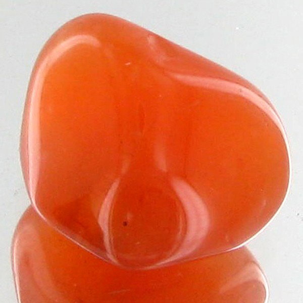 19.25ct Carnelian Freeform Cabochon: Excellent and well colored; with treatment