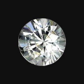 5mm White Zircon Round Diamond Cut: Excellent piece; well cut & colored; with treatment