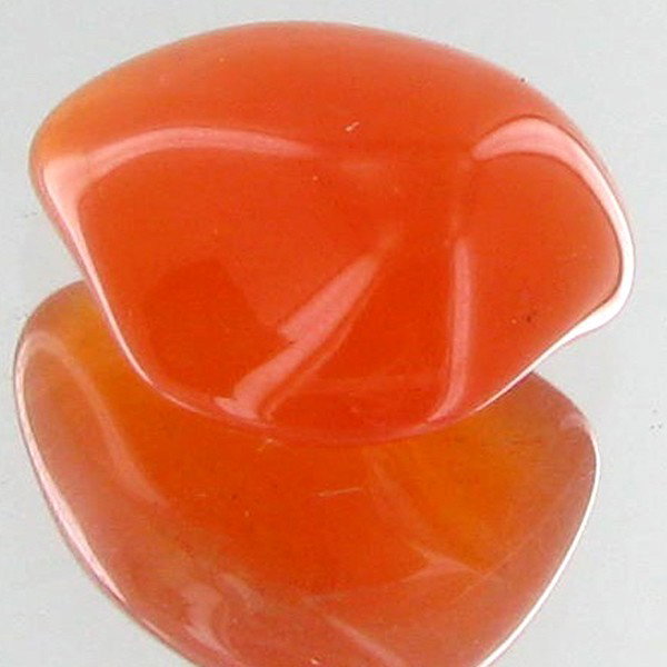14.2ct Carnelian Freeform Cabochon: Excellent and well colored; with treatment