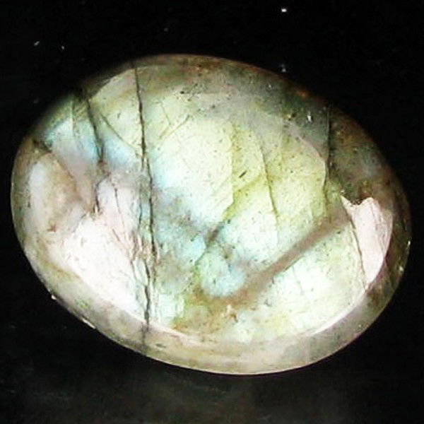 9.38ct RARE Translucent Labradorite Cabochon: Excellent Piece; well colored and cut; with treatment