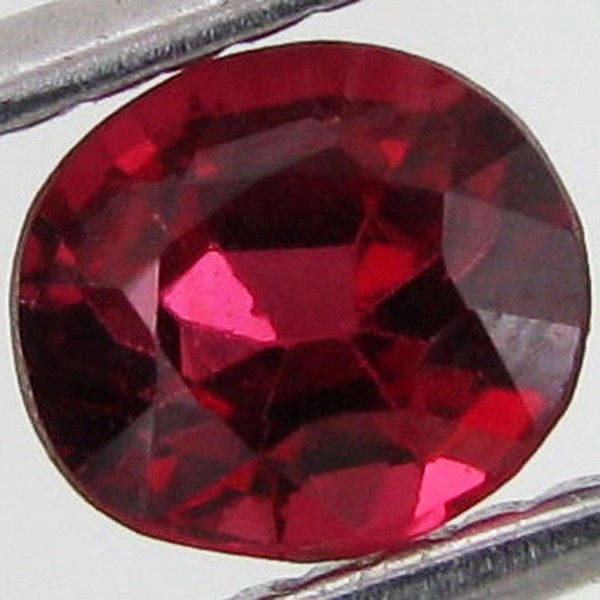 0.75ct Natural Intense Red Spinel Oval: Excellent Piece; well colored and cut; NO treatment