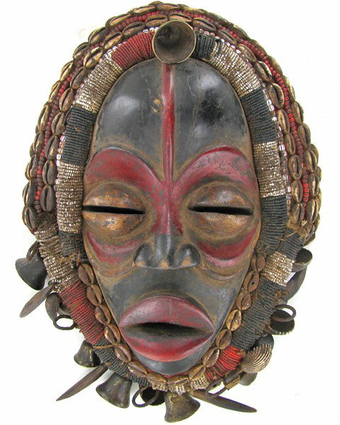 Antique Liberia Africa Tribal Mask RARE: Rare early 1900s piece; heavy 16"