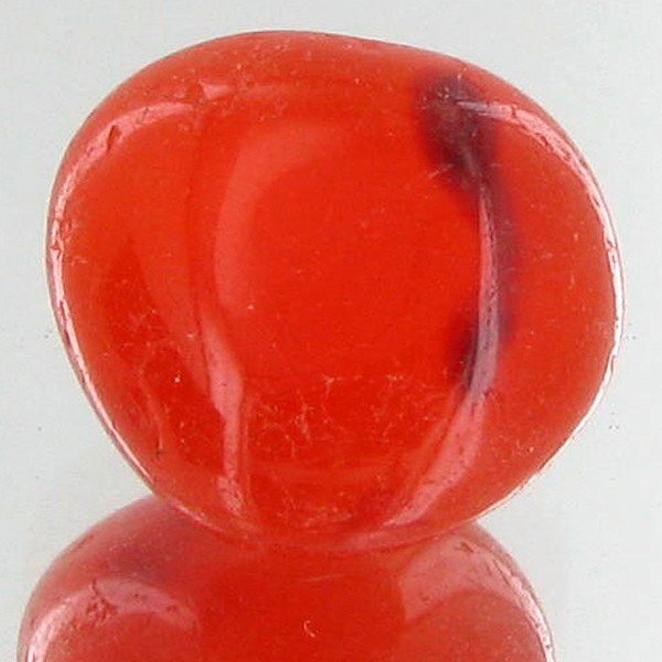 23.05ct Carnelian Freeform Cabochon: Excellent and well colored; with treatment