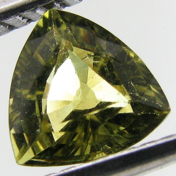 1.05ct Brazil Color Change Alexandrite Trillion: Excellent piece; well cut & colored; with treatment
