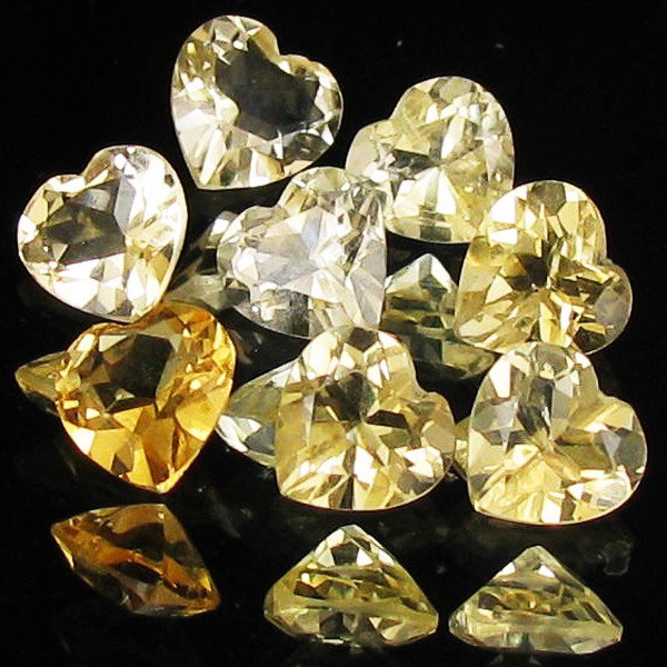 5.1ct Lemon Citrine Heart Parcel: Excellent parcel; well cut and colored; with treatment