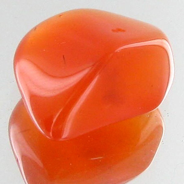 16.2ct Carnelian Freeform Cabochon: Excellent and well colored; with treatment